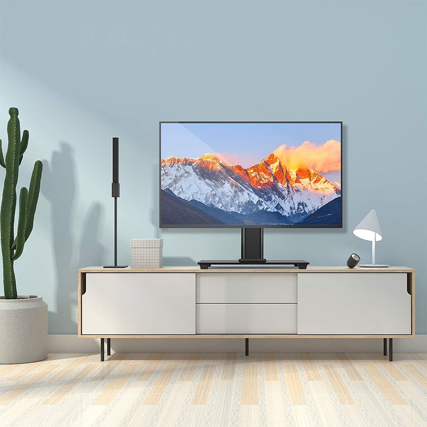 Universal TV Stand Adjustable Height Tabletop TV Stand Fits 32-55 inch TVs, Hold up to 88lbs, Max 400x400mm