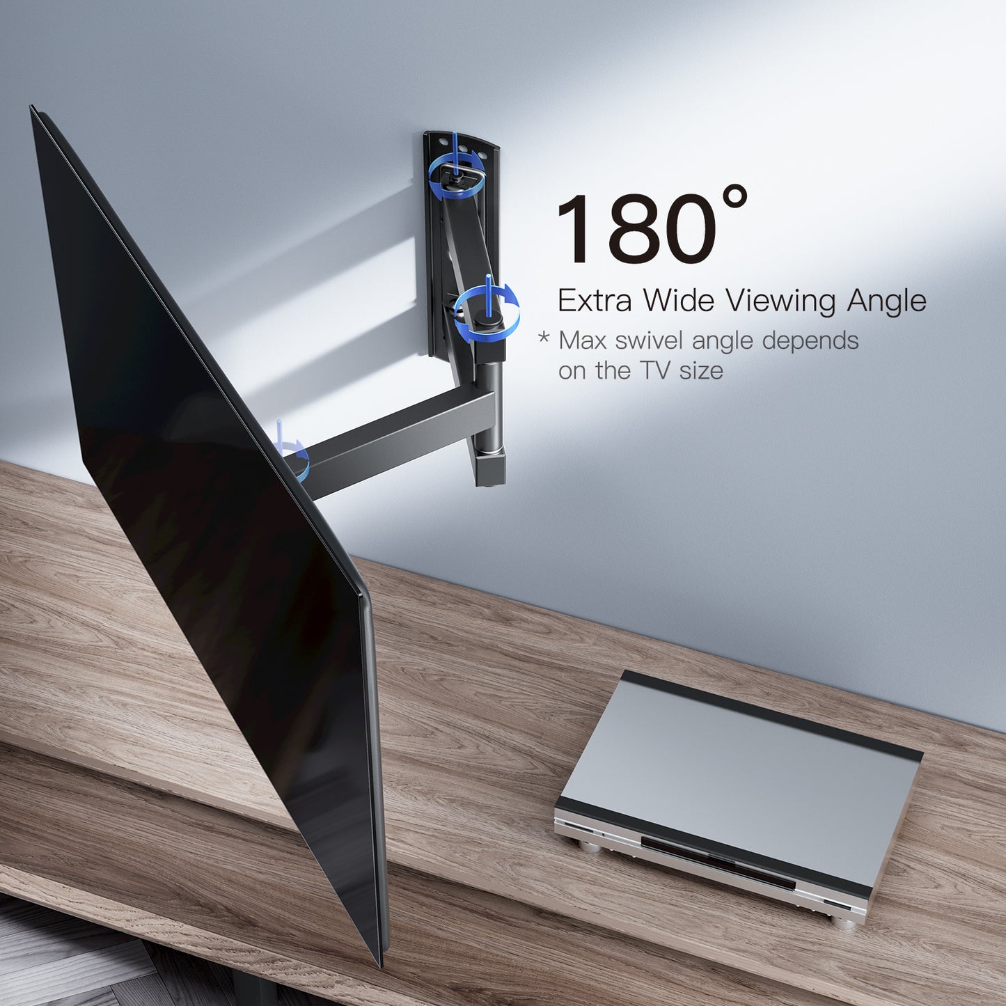 MountFTV TV Wall Mount for 26-60" TVs with Swivels & Tilting Max 400x400, Holds up to 70lbs