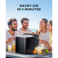 Philergo Portable Ice Maker with 1.8L Large Water Tank & Handle, Countertop Ice Machine with Self-Cleaning, 26Lbs/24H, 9 Ice Cubes Ready in 6 Mins for RV, Home, Kitchen, Black