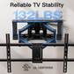 MountFTV Full Motion TV Wall Mount Bracket for 37-90 inch TVs, Max 600x400mm, Holds up to 132lbs