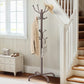 CHITOOMA 14 Hooks Coat Rack Stand Metal Storage Rack Freestanding Hat Clothing Display Stand, Bronze