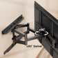 PERLESMITH Full Motion TV Wall Mount for 32-65” Flat Curved Screen TVs with Swivel, Tilt & Extension Max 400x400, Holds up to 99 lbs