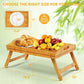 Foldable Bed Tray Table Bamboo Breakfast Tray Dinner Serving Tray for Sofa, Bed, Working, Eating, Reading - Walmart.com