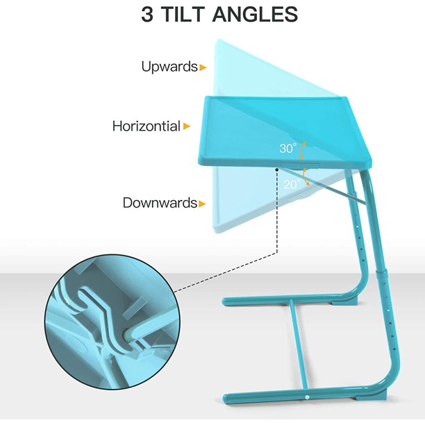 Myfurnideal Adjustable TV Tray Table with 6 Height & 3 Tilt Angle Folding TV Dinner Tray for Home, Office - Walmart.com