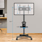 Mobile TV Stand for 23-60 Inch Screen TVs Tilt TV Cart with Shelf for Home Office, Holds up to 88Lbs, Max 400x400 mm - Walmart.com
