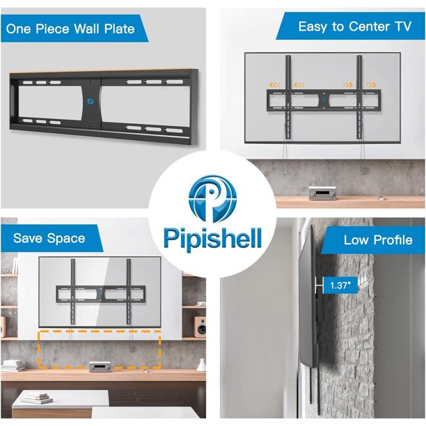Fixed TV Wall Mount Bracket for 42-90 Inch Curved Screen TVs Hold up to 132lbs, Max 800x600mm, Fits 16", 18", 24" Wood Studs - Walmart.com