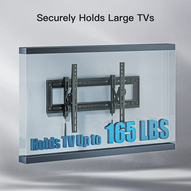 Tilt TV Wall Mount Bracket for Most 50-90 inch TVs, Hold up to 165 lbs, Max 600x400mm, Fits up to 24 Inch Wood Stud Spacing - Walmart.com