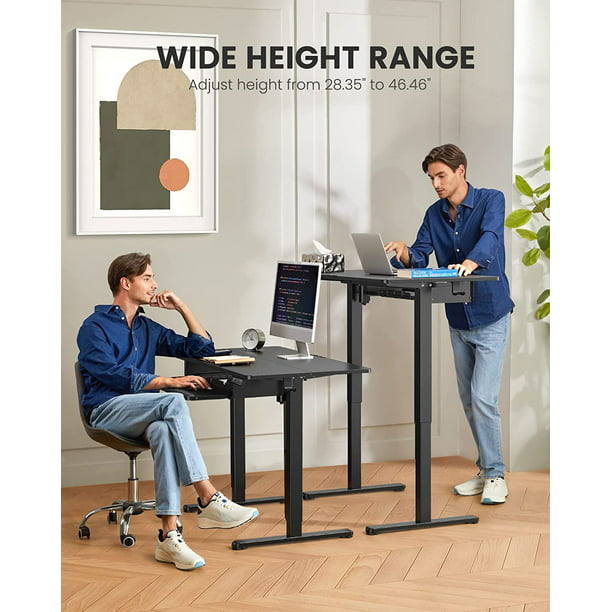 Electric Standing Desk with Keyboard Tray 55 x 28 Inches Height Adjustable Sit Stand up Desk Memory Computer Home Office Desk - Walmart.com
