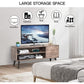 TV Console Table with Storage for 55 inch TV Retro Wood TV Stand & Entertainment Center for Living Room Bedroom - Walmart.com