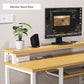 47" Computer Desk with Monitor Stand, Storage Shelves and Keyboard Tray Studying Writing Table for Home Office, Bamboo - Walmart.com