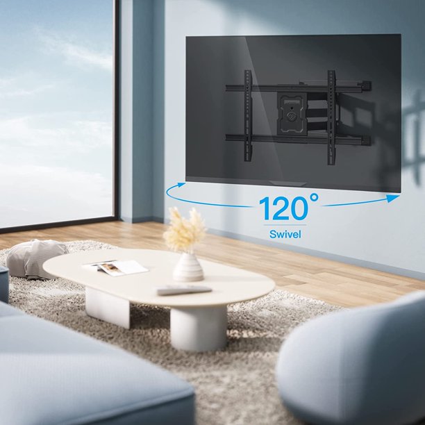 Full Motion TV Wall Mount Bracket for Most 37-80 Inches Flat Curved TVs, Weight Capacity Up to 132lbs, Max 600x400mm - Walmart.com