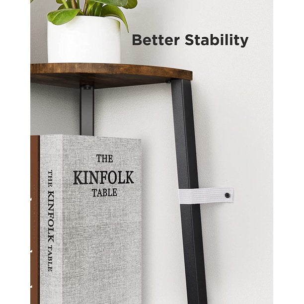 Myfurnideal 4 Tier Corner Shelf Standing Corner Display Rack for Bedroom, Living Room, Office, Kitchen, Rustic Brown - Walmart.com