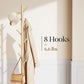 Coat Rack Stand with 3 Height Options and 8 Hooks Wooden Freestanding Coat Rack for Home, Office, Entryway, Hallway - Walmart.com