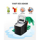 Ice Maker Machine for Countertop W/ 2 Sizes Bullet-Shaped Ice, 9pcs/6min, 26lbs/24h, Self-Cleaning, W/Scoop & Basket for Home, Kitchen, Office, Bar (Black) - Walmart.com