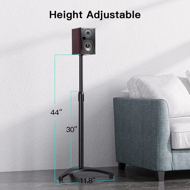 Height Adjustable Speaker Stands with Cable Management for Satellite Speakers and Small Bookshelf Speakers, Hold up to 8lbs - Walmart.com