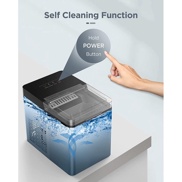 Portable Ice Maker Countertop with 2 Sizes Bullet-Shaped Ice, 28lbs/24h, Self-Cleaning, W/Scoop & Basket for Home, Kitchen, Office, Bar - Walmart.com