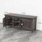 Farmhouse TV Stand for 65 Inch TVs Wood Media TV Table with Adjustable Storage Cabinet, Brown - Walmart.com