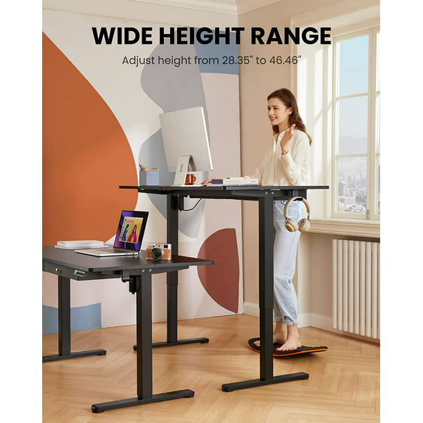 Electric Standing Desk with Drawer 55 x 28 Inches Height Adjustable Sit Stand up Desk Memory Computer Home Office Desk - Walmart.com