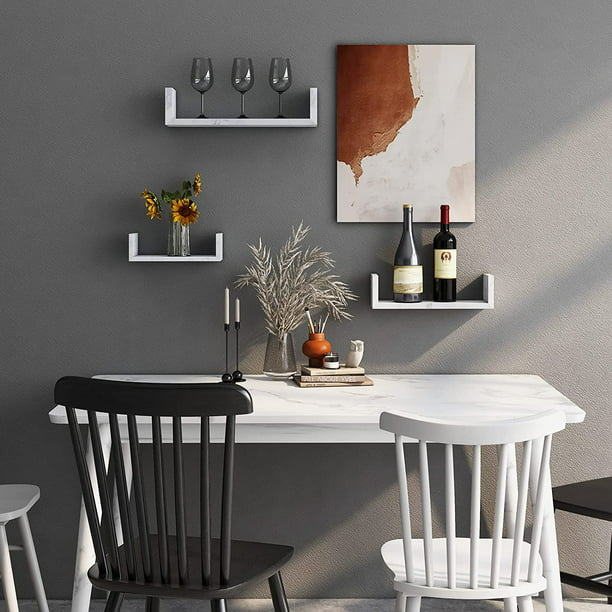 Myfurnideal 3 Sets Floating Shelves Wall Mounted U Shelf Storage Shelves for Bathroom, Bedroom, Living Room, Kitchen - Walmart.com