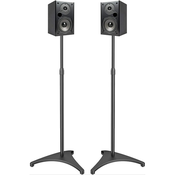 Height Adjustable Speaker Stands with Cable Management for Satellite Speakers and Small Bookshelf Speakers, Hold up to 8lbs - Walmart.com