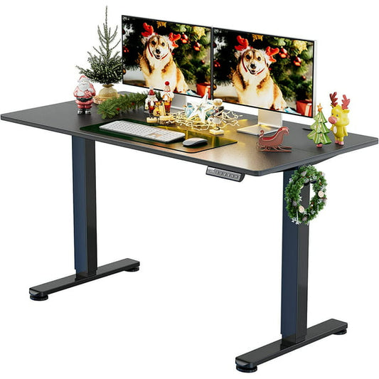 Electric Standing Desk 55 x 28 Inches Height Adjustable Sit Stand up Desk Memory Computer Home Office Desk, Black - Walmart.com