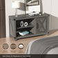 Farmhouse TV Stand for 50 Inch TVs Wood Media TV Console Cabinet with Storage, Grey - Walmart.com