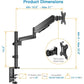 Myfurnideal Monitor Mount Stand for 32 Inch Screens Adjustable Single Arm Desk Mount with Clamp, Hold up to 17.6lbs - Walmart.com