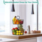 Myfurnideal Fruit Basket Holder 2-Tier Countertop Detachable Fruit Basket Bowl Stand Vegetable Organizer for Kitchen Counter, Dining Room Countertop, Black - Walmart.com