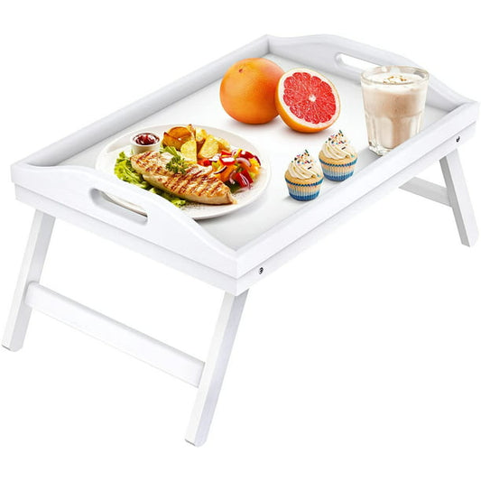 Myfurnideal Bamboo Bed Tray Table with Foldable Legs Laptop Desk Breakfast Tray for Sofa, Bed, Eating, Working - Walmart.com