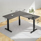 L-Shaped Electric Standing Desk 63 inches Height Adjustable Sit Stand up Corner Desk Double Motor Home Office Desk, Black - Walmart.com