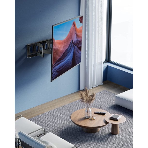 Myfurnideal Full Motion TV Wall Mount for Most 37-84 Inch Flat Curved Screen Wall Bracket with Articulating Arms, Holds up to 132lbs, Max 600x400mm - Walmart.com