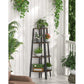 Myfurnideal 4 Tier Corner Shelf Standing Corner Display Rack for Bedroom, Living Room, Office, Kitchen, Rustic Brown - Walmart.com