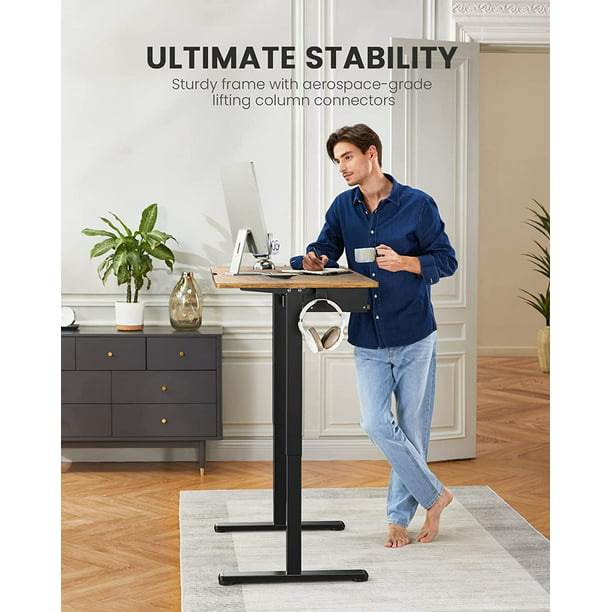 Electric Standing Desk with Keyboard Tray 55 x 28 Inches Height Adjustable Sit Stand up Desk Memory Computer Home Office Desk - Walmart.com