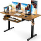 Electric Standing Desk with Keyboard Tray 55 x 28 Inches Height Adjustable Sit Stand up Desk Memory Computer Home Office Desk - Walmart.com