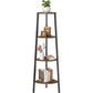 Myfurnideal 4 Tier Corner Shelf Standing Corner Display Rack for Bedroom, Living Room, Office, Kitchen, Rustic Brown - Walmart.com