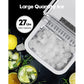 Ice Makers Countertop with Handle, 9pcs/7min, 26lbs/24h, w/ 2 Sizes Bullet-Shaped Ice, Self-Cleaning, w/Scoop & Basket for Home, Kitchen, Office, Bar, Party, White - Walmart.com