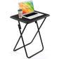 Pipishell Folding TV Tray Table & Snack Table Tray for Home Office,14.9"D x 18.8"W x 26"H inch Black