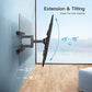 Full Motion TV Wall Mount Bracket for Most 37-80 Inches Flat Curved TVs, Weight Capacity Up to 132lbs, Max 600x400mm - Walmart.com