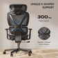 Ergonomic Office Chair High Adjustable Mesh Computer Chair with Lumbar Support, Adjustable Armrest, Backrest and Headrest, Hold up to 300lbs - Walmart.com