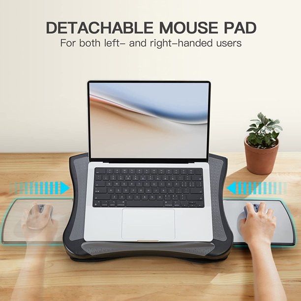 Portable Lap Desk with Cooling Fan and 5 Adjustable Angles 15.6" Laptop Stand with Detachable Mouse Pad for Home Office - Walmart.com