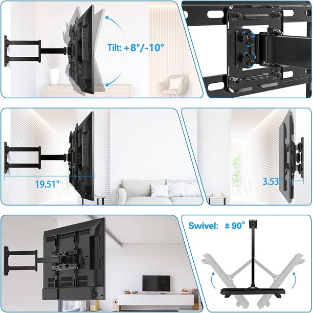 Myfurnideal Full Motion TV Wall Mount for Most 23-60 Inch TVs with Articulating Arms, Hold up to 88lbs - Walmart.com