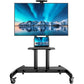 Mobile TV Cart with Height Adjustable AV Shelf Rolling Floor TV Stand for 55-90 Inch Flat TV, Holds up to 200Lbs, Max 800x500mm - Walmart.com