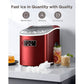 Portable Ice Makers Countertop, 9pcs/6min, 26lbs/24h, w/ 2 Sizes Bullet-Shaped Ice, Self-Cleaning, w/Scoop & Basket for Home, Kitchen, Office, Bar, Party, Red - Walmart.com