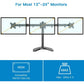 Myfurnideal Triple Monitor Stand for three 13" to 24" Monitors Desk Stand with Fully Adjustable Arms, Hold up to 22 lbs - Walmart.com