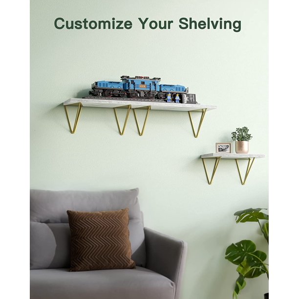 Myfurnideal 3 Sets Floating Shelves Wall Mounted Shelves for Bedroom, Living Room, Bathroom, Kitchen - Walmart.com