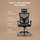 Ergonomic Office Chair with Lumbar Support, Adjustable Armrest, Backrest and Headrest, Black - Walmart.com