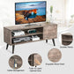 TV Console Table with Storage for 55 inch TV Retro Wood TV Stand & Entertainment Center for Living Room Bedroom - Walmart.com