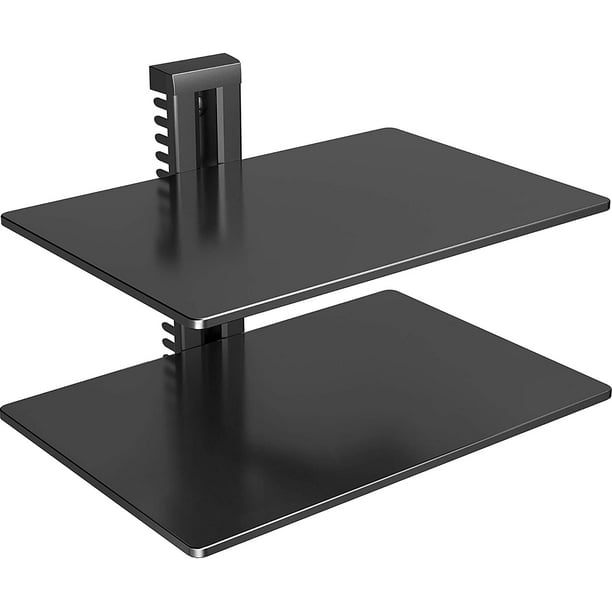 Floating AV Shelf Double Wall Mount TV Shelf - Holds up to 17.6lbs - DVD DVR Component Shelf - Perfect for Xbox, Projector, WiFi Router, Game Console and Cable Box - Walmart.com