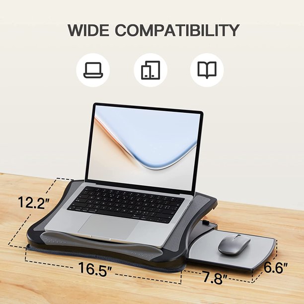 Portable Lap Desk with Cooling Fan and 5 Adjustable Angles 15.6" Laptop Stand with Detachable Mouse Pad for Home Office - Walmart.com