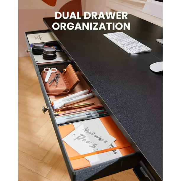 Electric Standing Desk with Drawer 55 x 28 Inches Height Adjustable Sit Stand up Desk Memory Computer Home Office Desk - Walmart.com